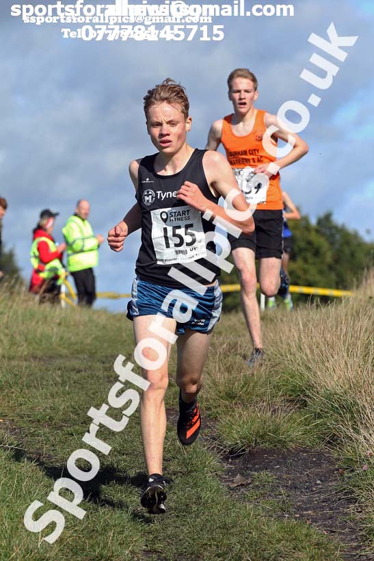 Mens under-17s 2019 Start Fitness Harrier league, Wrekenton, Gateshead. Photo: David T. Hewitson/Sports for All Pics